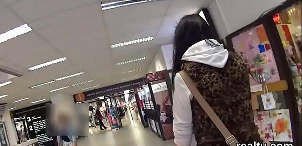  Perfect czech nympho was tempted in the mall and fucked in pov